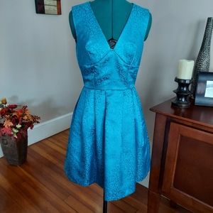 Brocade Fit & Flare Cocktail Dress